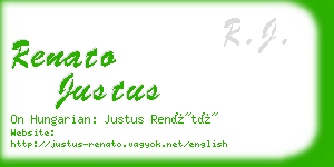 renato justus business card